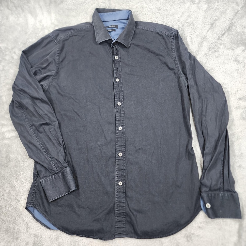 Bugatchi Shirt Mens Large Shaped Fit Button Up Long Sleeve Casual‎ Dress Shirt